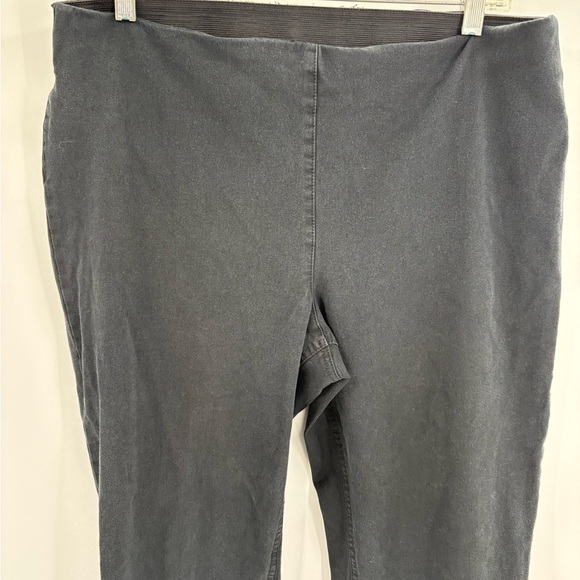 Soft Surroundings pull on Flat Front Elastic Waist black bootcut Pants sz large - Picture 3 of 11